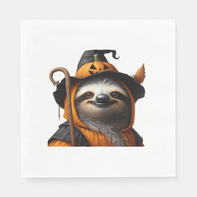 Sloth Halloween Classic T-Shirt Napkin (Front)