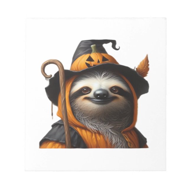 Sloth Halloween Classic T-Shirt Notepad (Front)