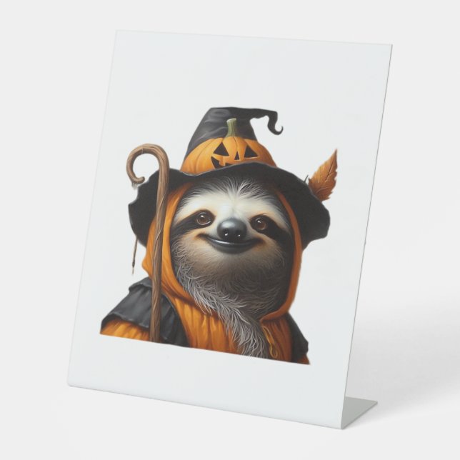 Sloth Halloween Classic T-Shirt Pedestal Sign (Front)