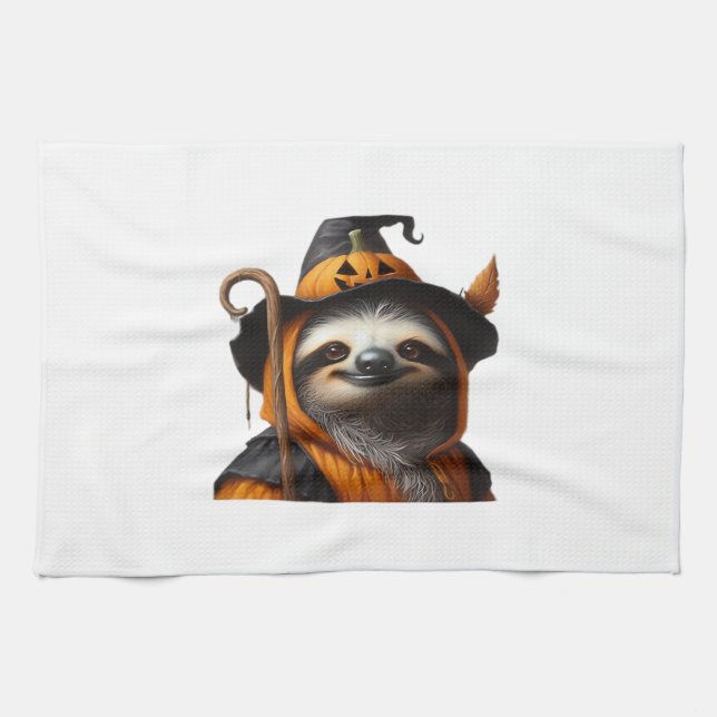 Sloth Halloween Classic T-Shirt Tea Towel (Horizontal)