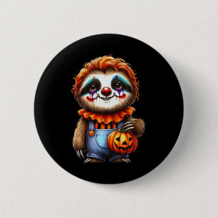 Sloth Halloween Clown Outfit Cute Kawaii Sloth  6 Cm Round Badge