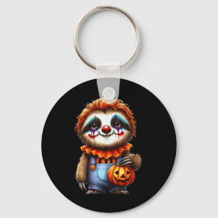 Sloth Halloween Clown Outfit Cute Kawaii Sloth Key Ring