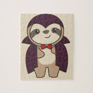 Sloth Halloween Cute Devil Vampire Costume Jigsaw Puzzle