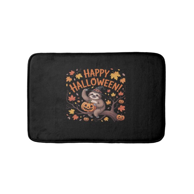 Sloth Halloween Day Classic T-Shirt Bath Mat (Front)