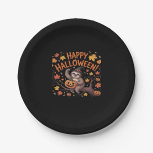 Sloth Halloween Day Classic T-Shirt Paper Plate