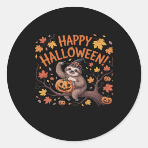 Sloth Halloween Day Classic T-Shirt Round Sticker