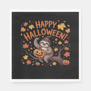 Sloth Halloween Day Oversized T-Shirt Napkin