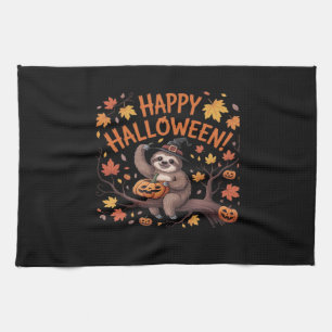Sloth Halloween Day Oversized T-Shirt Tea Towel