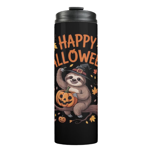 Sloth Halloween Day Oversized T-Shirt Thermal Tumbler (Front)