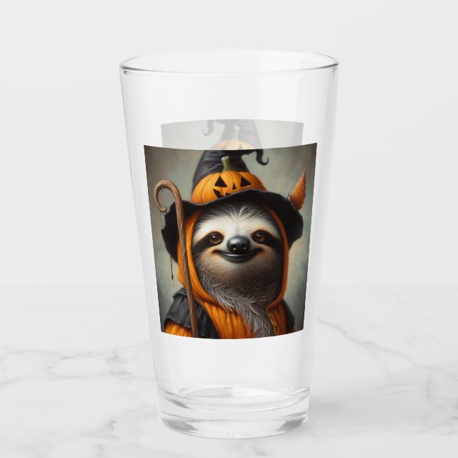 Sloth Halloween Glass (Front)