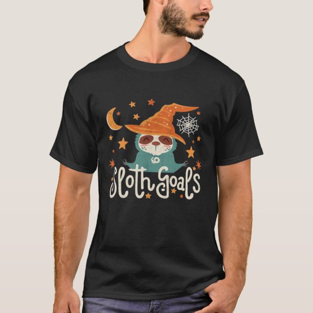 Sloth Halloween Goals Classic T-Shirt (Front)