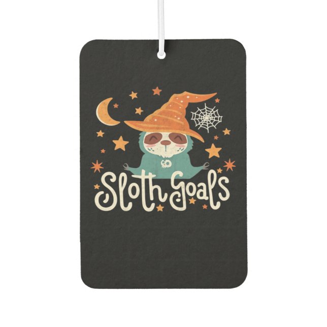 Sloth Halloween Goals Classic T-Shirt Car Air Freshener (Front)