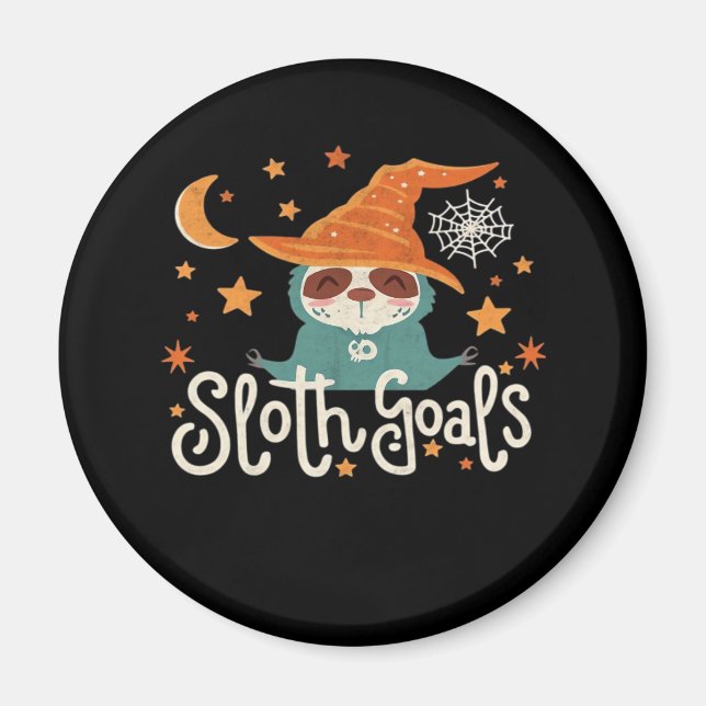 Sloth Halloween Goals Classic T-Shirt Magnet (Front)