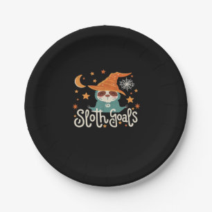Sloth Halloween Goals Classic T-Shirt Paper Plate