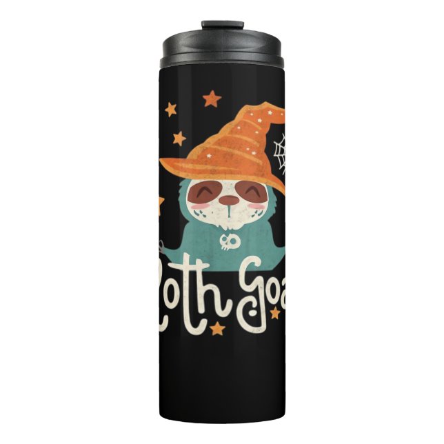 Sloth Halloween Goals Classic T-Shirt Thermal Tumbler (Front)