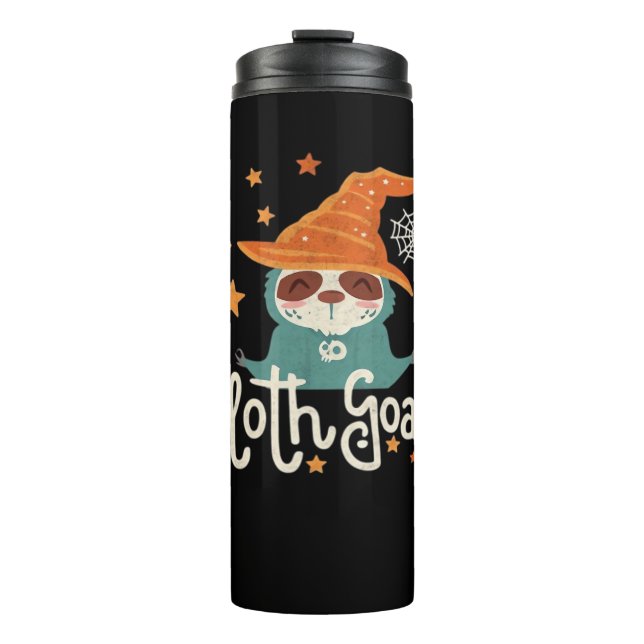 Sloth Halloween Goals Classic T-Shirt Thermal Tumbler (Front)