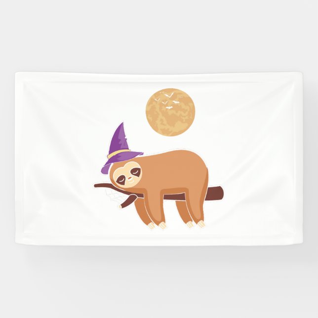 sloth halloween, halloween sloth banner (Horizontal)