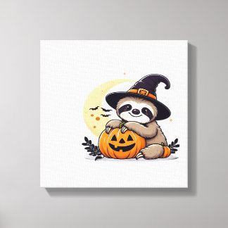 Sloth Halloween Motif Cute Classic T-Shirt Canvas Print