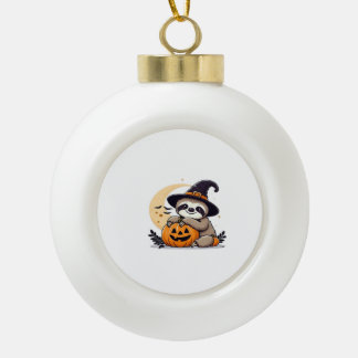 Sloth Halloween Motif Cute Classic T-Shirt Ceramic Ball Christmas Ornament
