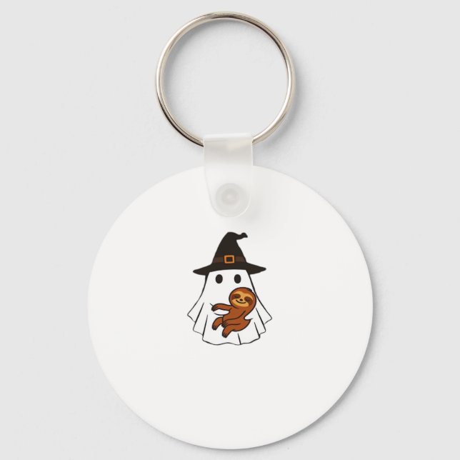 Sloth Halloween Motif Cute Classic T-Shirt Key Ring (Front)