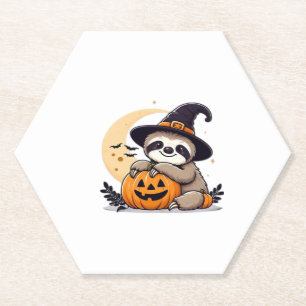 Sloth Halloween Motif Cute Classic T-Shirt Paper Coaster
