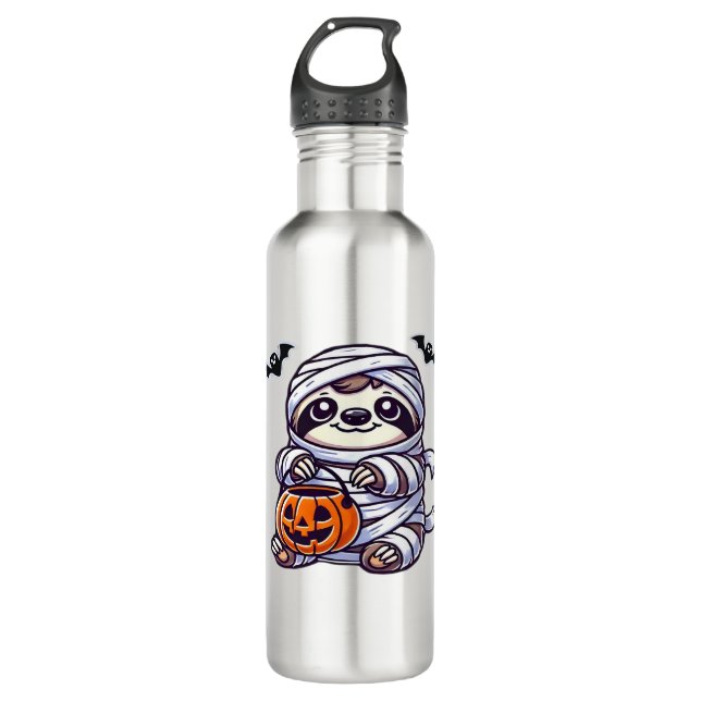 Sloth Halloween Mummy Kids Women Men Sloth Classic 710 Ml Water Bottle (Front)