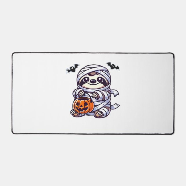 Sloth Halloween Mummy Kids Women Men Sloth Classic Desk Mat (Front)
