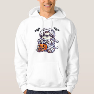 Sloth Halloween Mummy Kids Women Men Sloth Classic Hoodie
