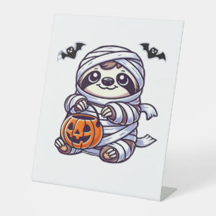 Sloth Halloween Mummy Kids Women Men Sloth Classic Pedestal Sign