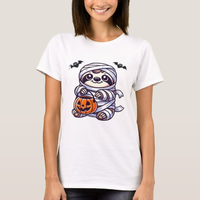Sloth Halloween Mummy Kids Women Men Sloth Classic T-Shirt (Front)