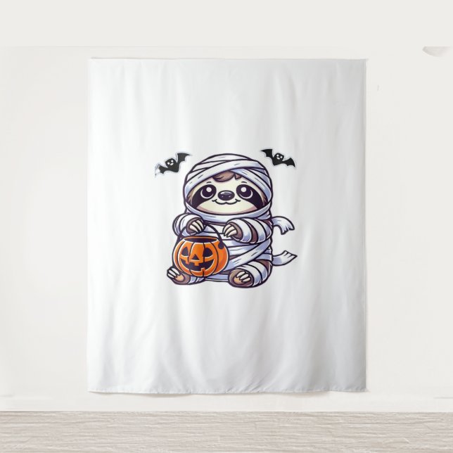 Sloth Halloween Mummy Kids Women Men Sloth Classic Tapestry (Front)