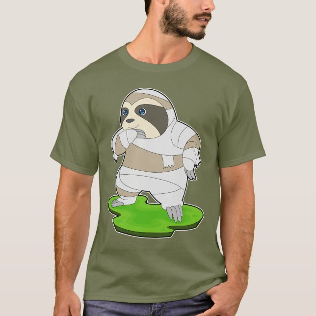 Sloth Halloween Mummy T-Shirt (Front)