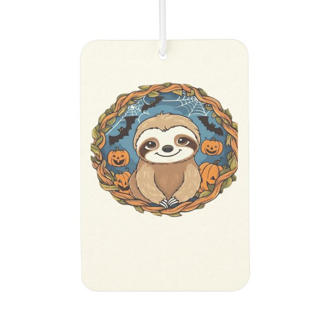 sloth, halloween, october, autumn, thanksgiving Ov Car Air Freshener (Front)