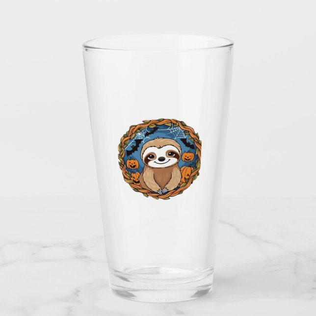 sloth, halloween, october, autumn, thanksgiving Ov Glass (Front)