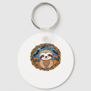 sloth, halloween, october, autumn, thanksgiving Ov Key Ring