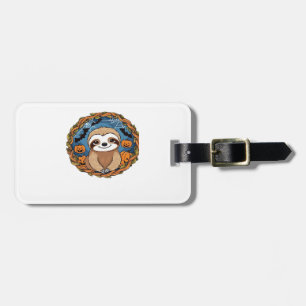sloth, halloween, october, autumn, thanksgiving Ov Luggage Tag