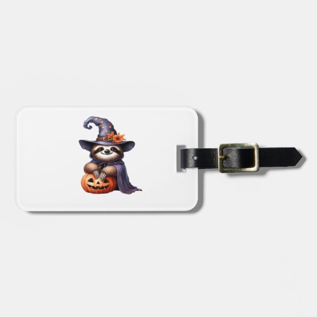 Sloth Halloween Outfit Classic T-Shirt Luggage Tag (Front Horizontal)