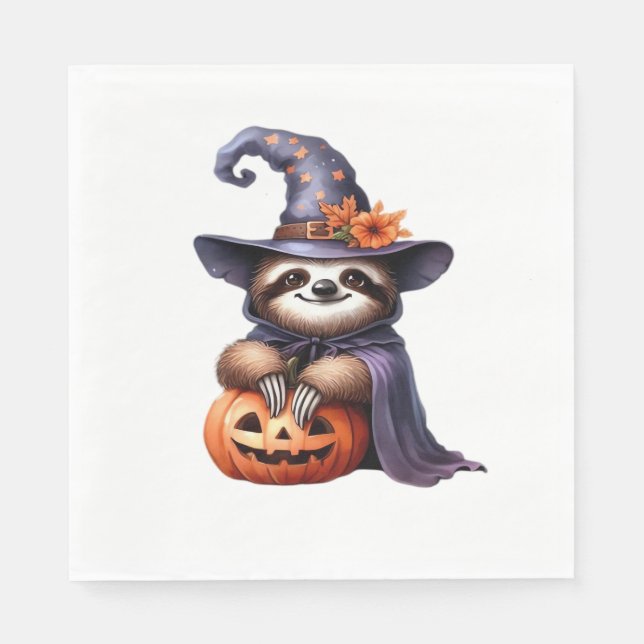 Sloth Halloween Outfit Classic T-Shirt Napkin (Front)