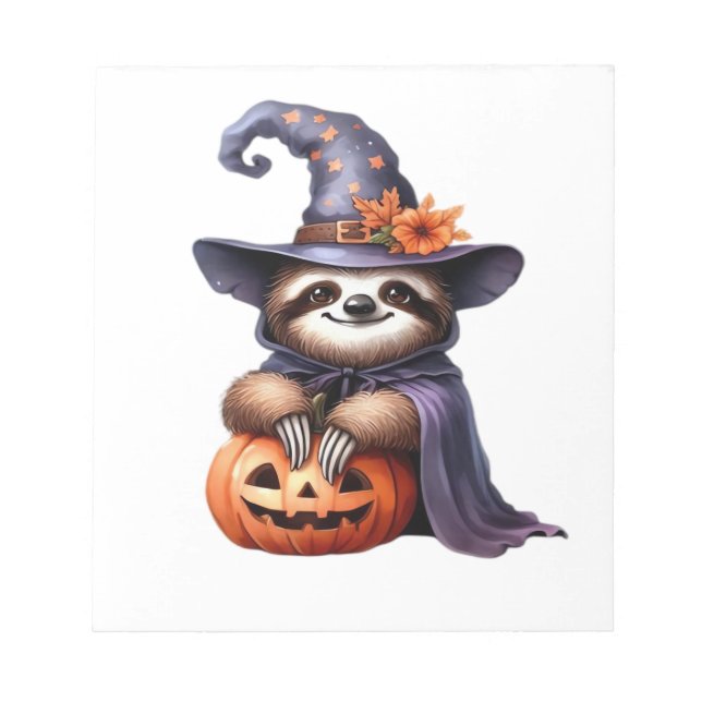 Sloth Halloween Outfit Classic T-Shirt Notepad (Front)