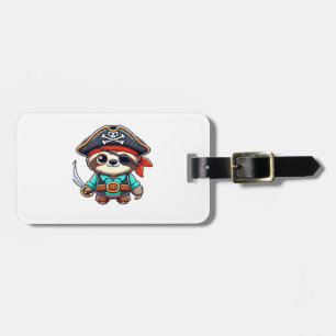Sloth Halloween Pirate Kids Women Men Sloth Classi Luggage Tag