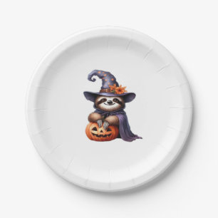 Sloth Halloween Pirate Kids Women Men Sloth Classi Paper Plate