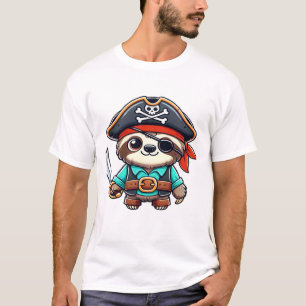Sloth Halloween Pirate Kids Women Men Sloth Classi T-Shirt