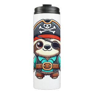 Sloth Halloween Pirate Kids Women Men Sloth Classi Thermal Tumbler