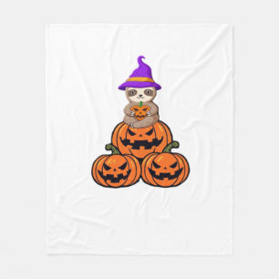 Sloth Halloween Premium T-Shirt Fleece Blanket
