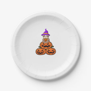 Sloth Halloween Premium T-Shirt Paper Plate