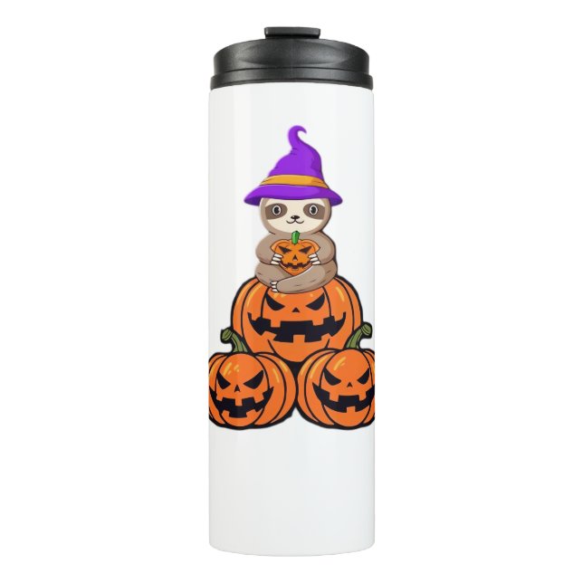 Sloth Halloween Premium T-Shirt Thermal Tumbler (Front)