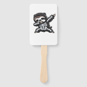 Sloth Halloween Skeleton Kids Women Men Sloth Clas Hand Fan