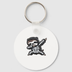 Sloth Halloween Skeleton Kids Women Men Sloth Clas Key Ring