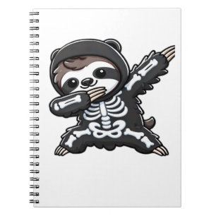 Sloth Halloween Skeleton Kids Women Men Sloth Clas Notebook