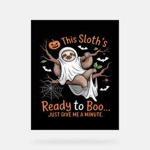 Sloth Halloween Sloths Cute Bat Vampire Essential Acrylic Sign